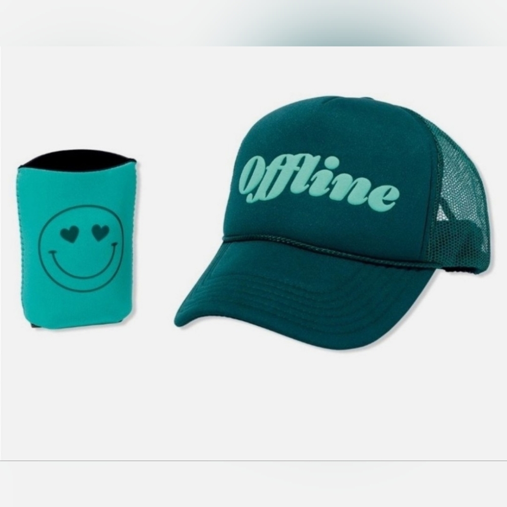 Ulta Beauty Dark Green Trucker Hat and Cooler Set